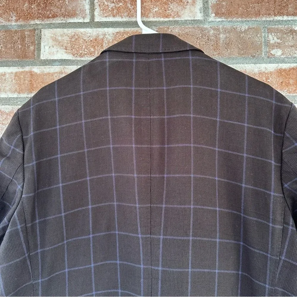 Thomas Dean Blazer Sport Coat Jacket Brown Blue Men’s Large 44 R Cotton